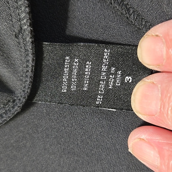 C23 Dark Gray Boyfriend Collared Blazer Plus Size 3 Open Front 3/4 Sleeve Pocket - Picture 9 of 10